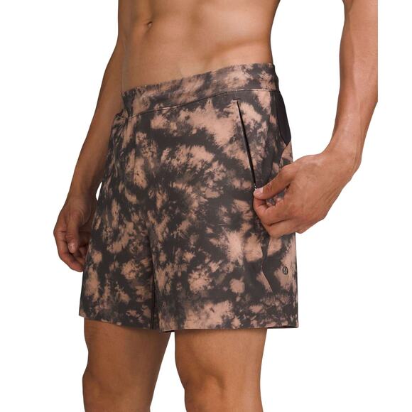 Lululemon Balancer Short 6" Everlux Intersperse Pink Clay Mult Men's Small EUC - Picture 1 of 9